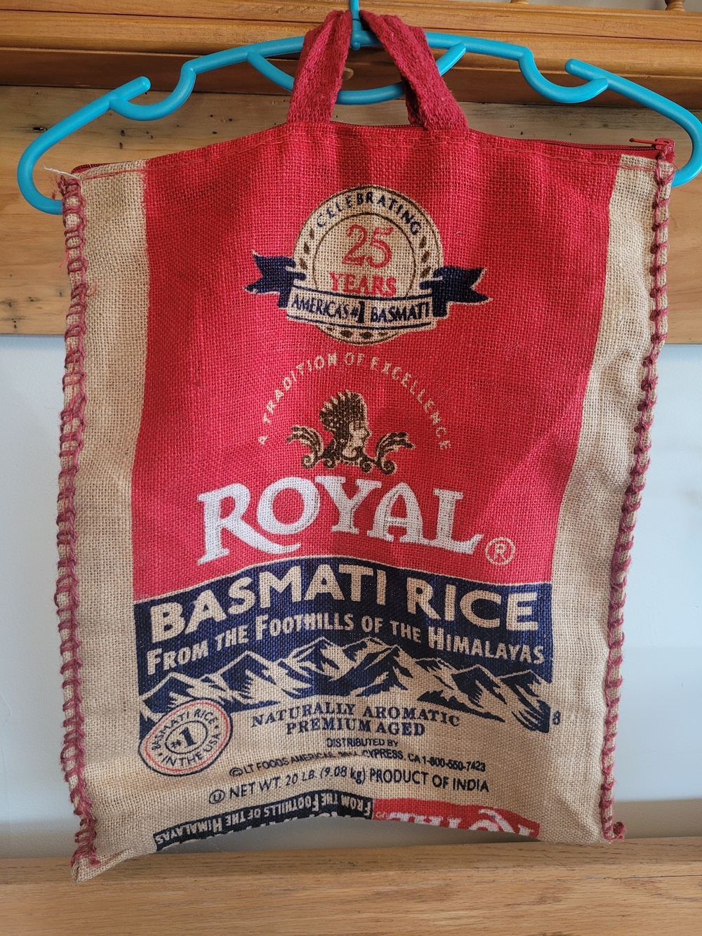 Tote Made From A Royal Basmati Rice Burlap Bag